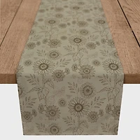 Sunflower Icons Cotton Twill Runner
