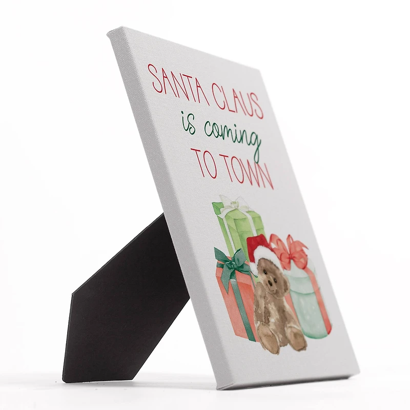 Santa is Coming To Town 8x10 Tabletop Canvas