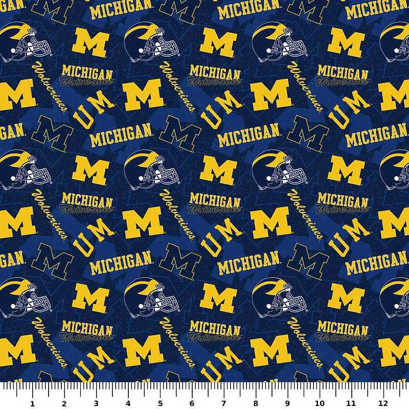 NCAA University of Michigan Wolverines Cotton Fabric