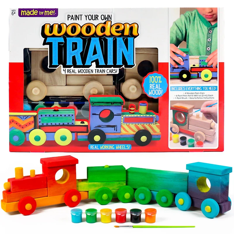 Made by Me® Paint Your Own Wooden Train