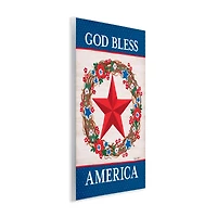 Stupell Industries God Bless America Wreath Wall Plaque Art