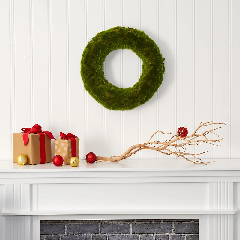 18" Green Moss Wreath