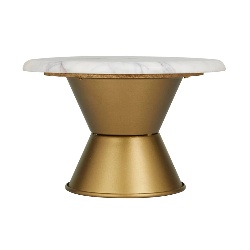White Glam Cake Stand, 10" x 10" x 6"