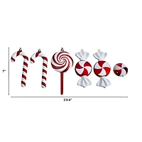 6ct. 7" Shatterproof Christmas Candy Ornaments