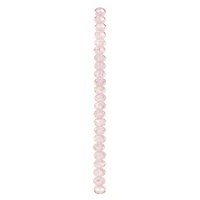 Pink Faceted Large Hole Glass Rondelle Beads by Bead Landing