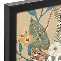 Just Chill Tropical Cheetah Black Framed Canvas Art