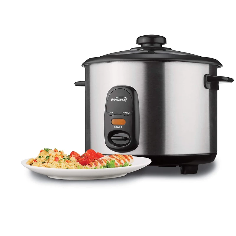 Brentwood 10-Cup Stainless Steel Rice Cooker