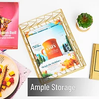 Mind Reader Document Organizer, Desktop Organizer, File Storage, Modern, Office, Metal, Gold