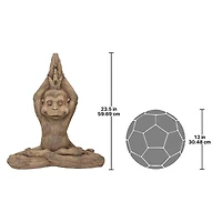 Design Toscano 23.5" Monkey Mantra Zen Animal Statue
