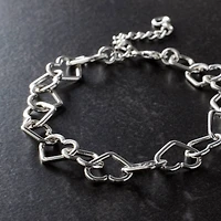 7.5" Silver Heart Charm Bracelet by Bead Landing™