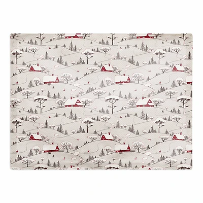 Snowy Village 18x14 Cotton Twill Placemat