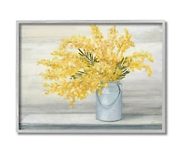 Stupell Industries Golden Fall Bouquet in Milk Tin Wall Art in Gray Frame