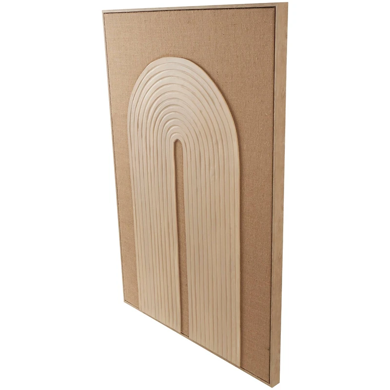 Brown Polyester Geometric Home Wall Decor with Tan Layered Arch