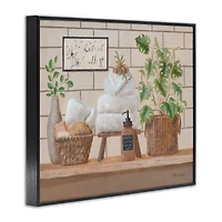 Stupell Industries Comforting Bathroom Spa Still Life Framed Giclee Art