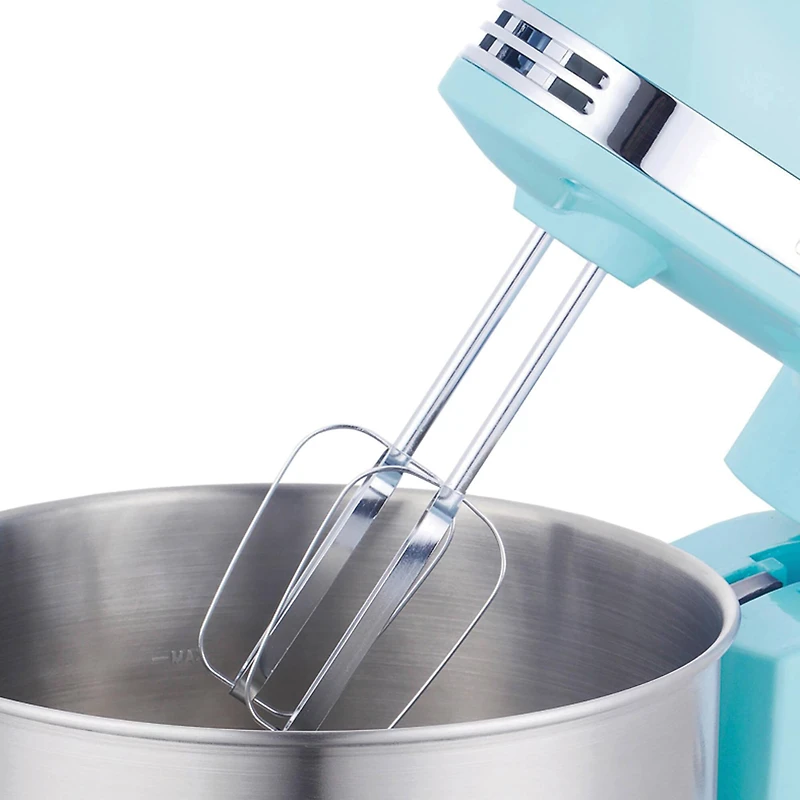 Brentwood 5-Speed Blue Stand Mixer with 3qt. Stainless Steel Mixing Bowl
