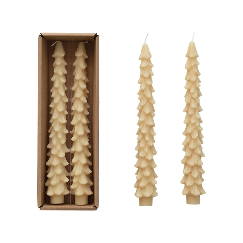 Hello Honey® Unscented Tree Shaped Taper Candles, 2ct.