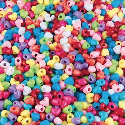 Color Splash!® Plastic Heart Pony Beads, 12mm