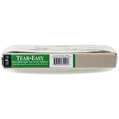 Sulky® Tear-Easy™ White Stabilizer, 20" x 25yd.