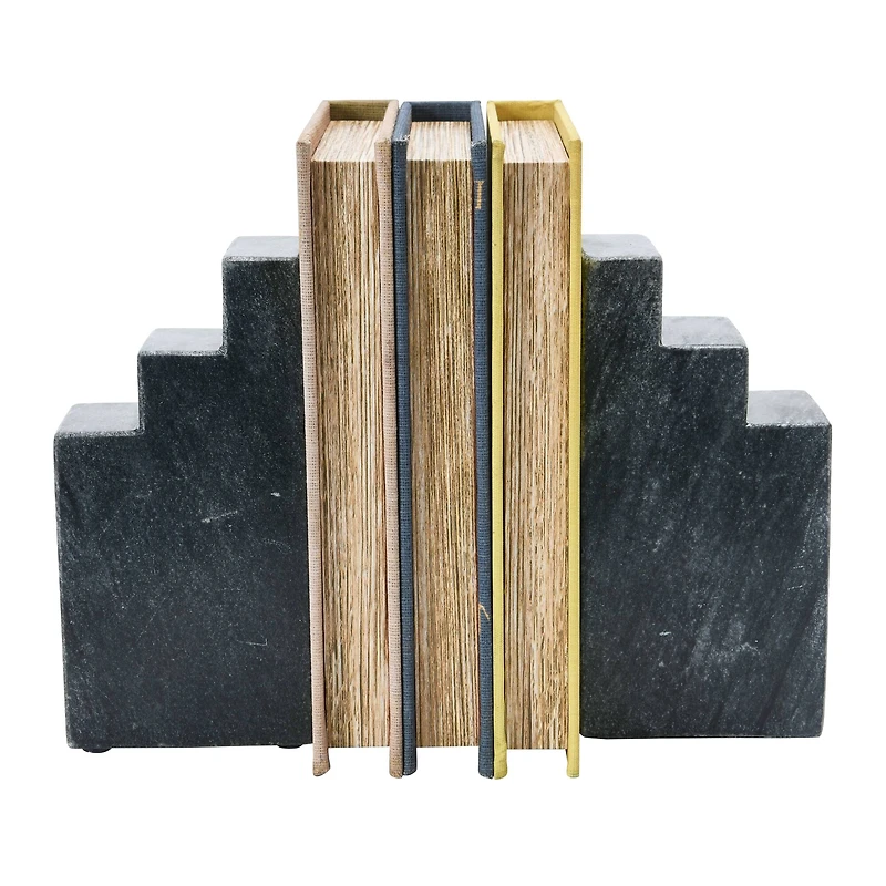 Hello Honey® 6.5" Geometric Marble Bookend Set