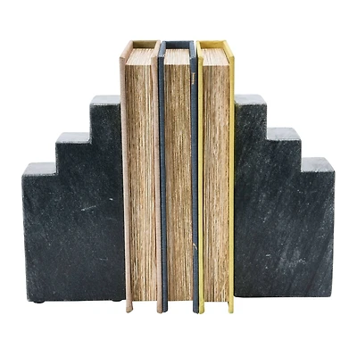 Hello Honey® 6.5" Geometric Marble Bookend Set
