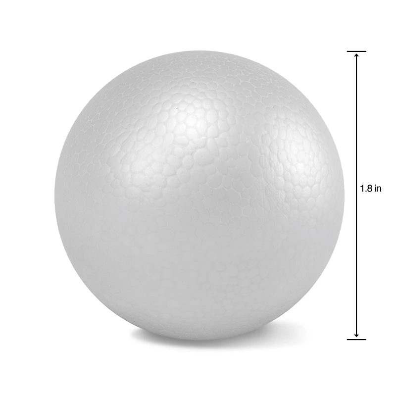 24 Packs: 12 ct. (288 total) FloraCraft® SmoothFōM® 1.8" White Foam Balls