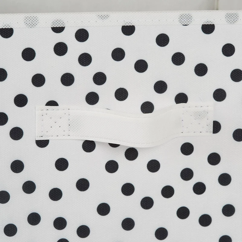DII® 11" Black & White Dots Storage Cube, 2ct.
