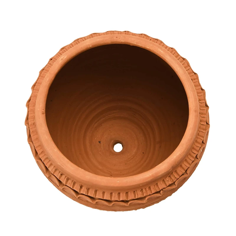 Hello Honey® 9'' Textured Terra-Cotta Pot