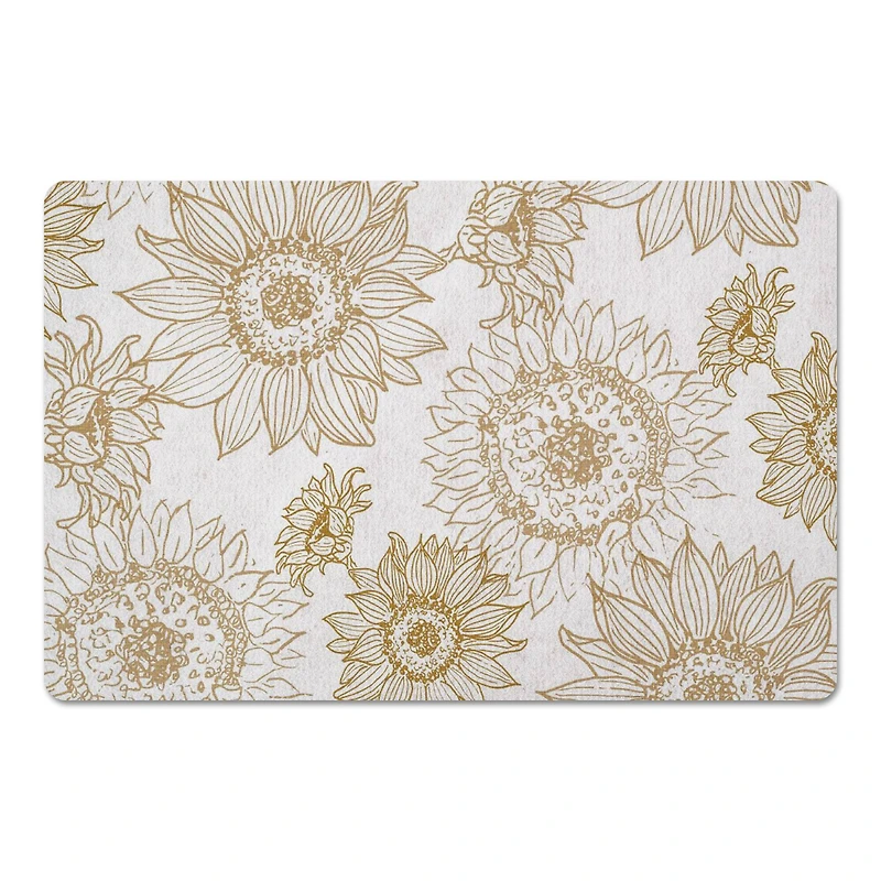 Large Sunflower Head Floor Mat