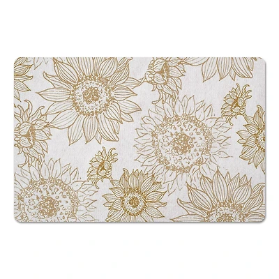 Large Sunflower Head Floor Mat