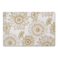 Large Sunflower Head Floor Mat