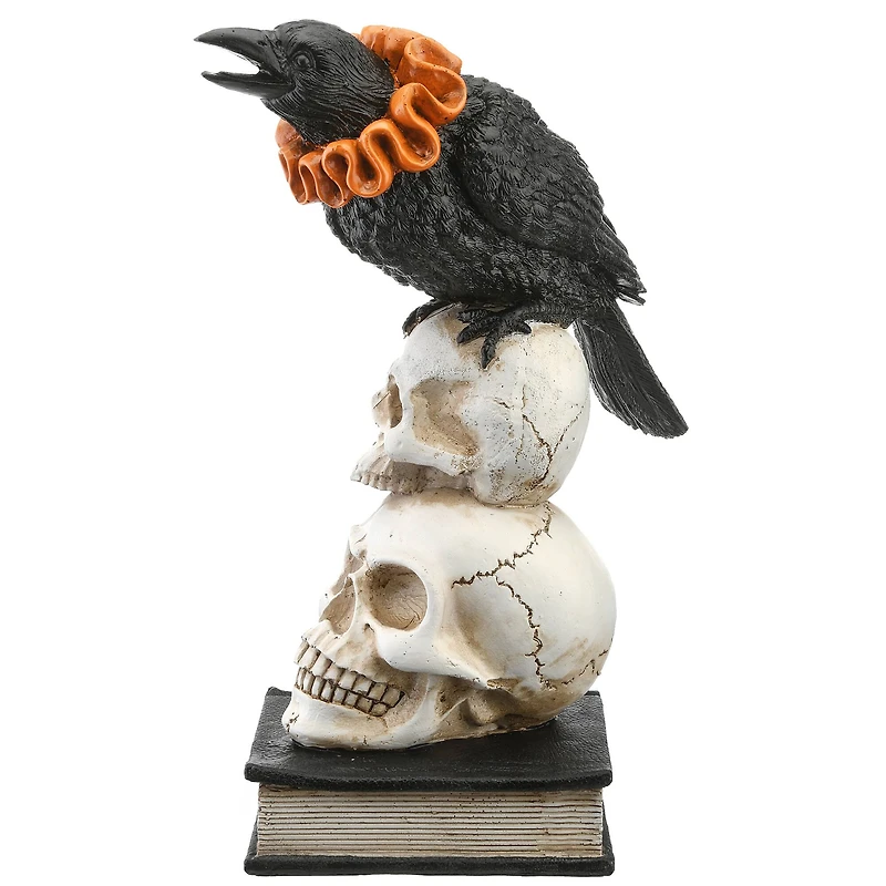 11" Crow & Skulls Halloween Décor