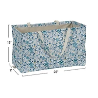 Household Essentials Krush® Blue Floral Canvas Tote