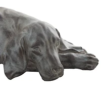 Dark Grey Modern farmhouse Dog Garden Sculpture, 23" x 13" x 6"