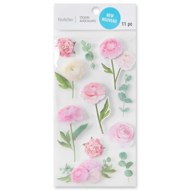 Pink Cala Rose Dimensional Stickers by Recollections™