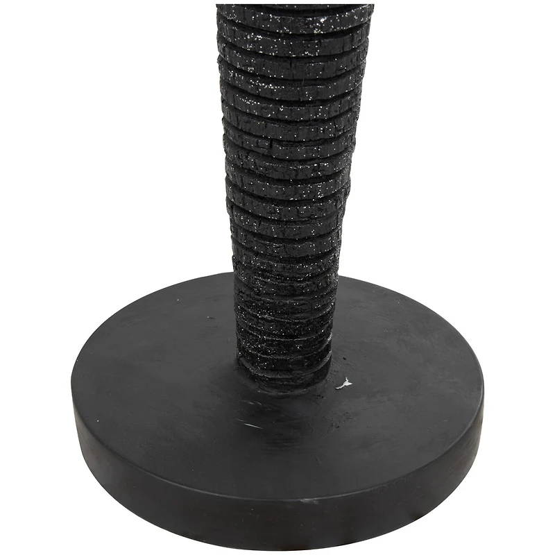 3.5ft. Black Abstract Ribbed Figure Sculpture