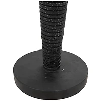 3.5ft. Black Abstract Ribbed Figure Sculpture