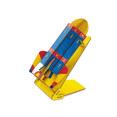 Rocket Color-In 3D Wood Puzzle by Creatology™