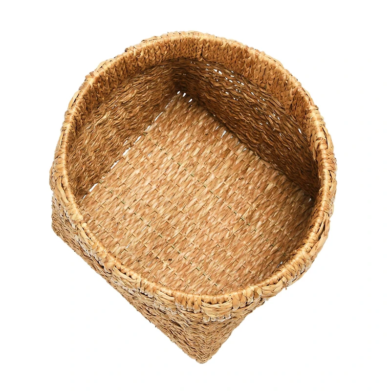 Hello Honey® Natural Handwoven Braided Bankuan Seagrass Basket