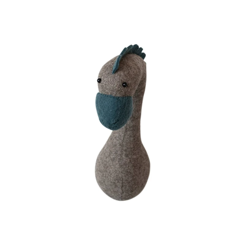 Hello Honey® Gray & Blue Wool Felt Wall Hanging Dinosaur Head Décor