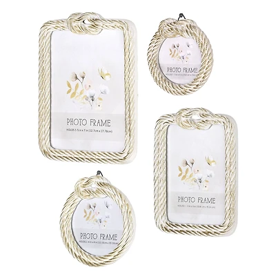 American Art Decor Anchors Away 4 Piece Frame Set - 3" x 3", 4" x 4", 4" x 6"