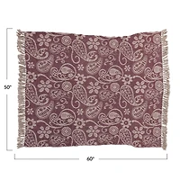 Hello Honey® Paisley Pattern Recycled Cotton Throw Blanket