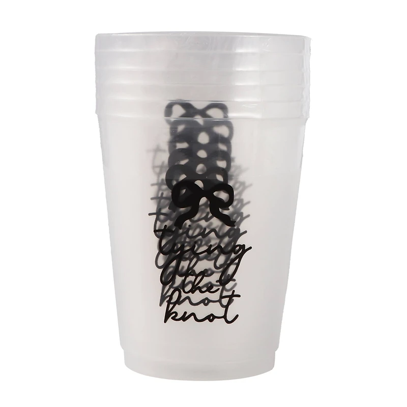 15.5oz. Tying the Knot Frosted Plastic Cups, 6ct. by Celebrate It™