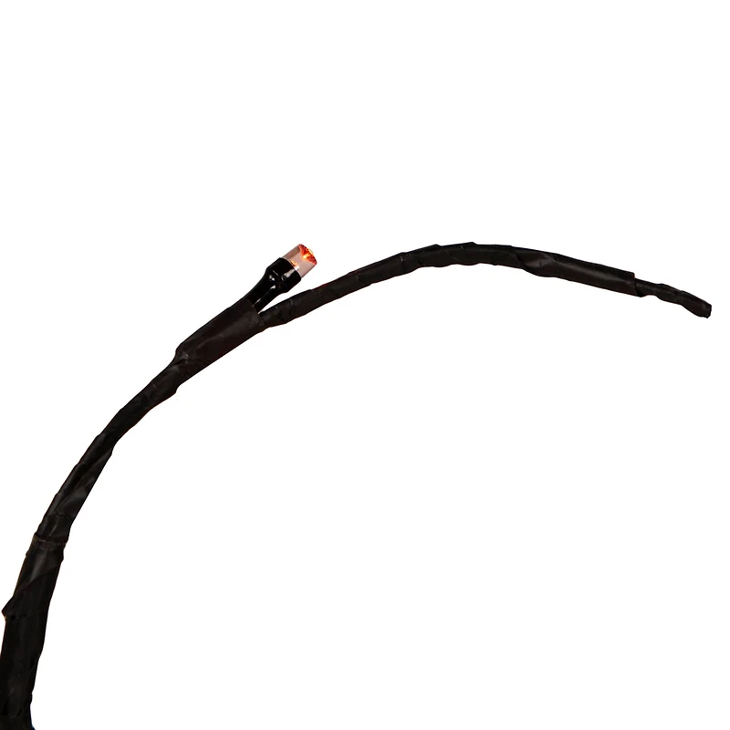 24" LED Lighted Black Weeping Halloween Twig Tree, Orange Lights