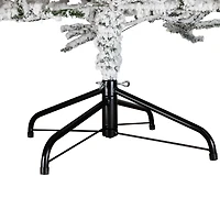 6.5ft. Pre-Lit Medium IPT Artificial Flocked Garden Christmas Tree, Warm White LED Lights