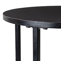 6 Pack: Honey Can Do Black Round Side Table with X-Pattern Base
