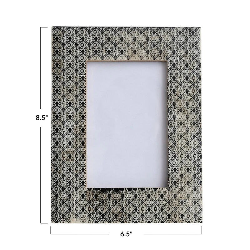 Hello Honey® Gray Handmade Glass 4" x 6" Photo Frame