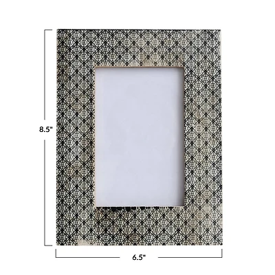 Hello Honey® Gray Handmade Glass 4" x 6" Photo Frame