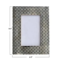 Hello Honey® Gray Handmade Glass 4" x 6" Photo Frame