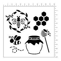 Bees & Honey Stencils by Craft Smart®, 12" x 12"