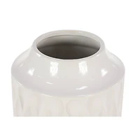 White Porcelain Contemporary Vase, 8" x 12"